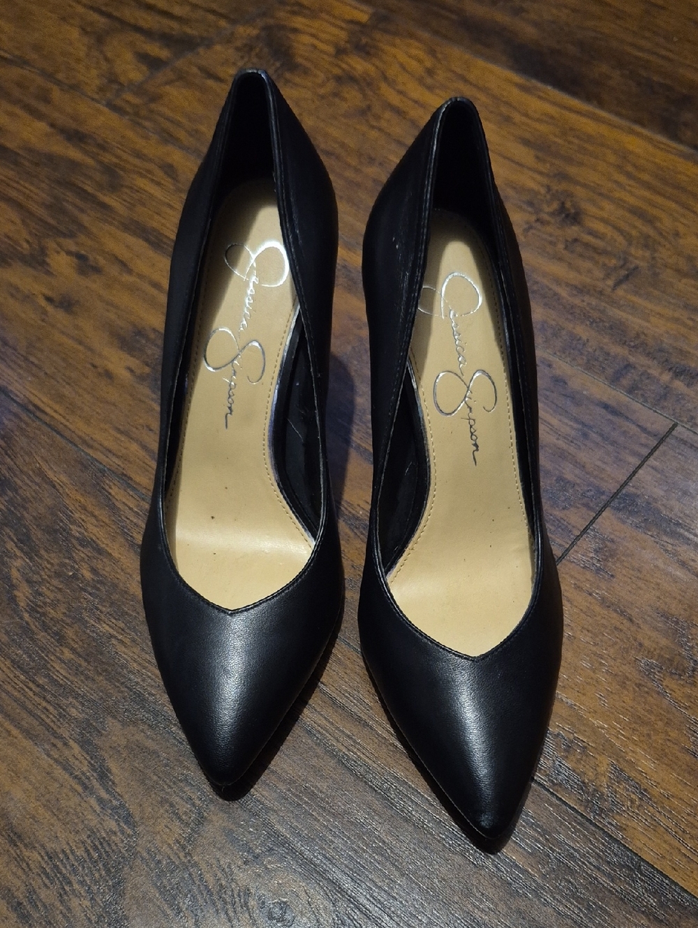 Jessica Simpson Sleek Black Pointed Pumps